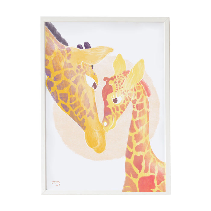 Tablou Crochetts Multicolor Lemn MDF 33 x 43 x 2 cm Girafă
