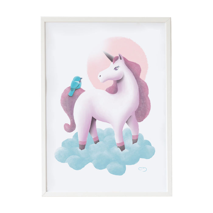 Tablou Crochetts Multicolor Lemn MDF 33 x 43 x 2 cm Unicorn