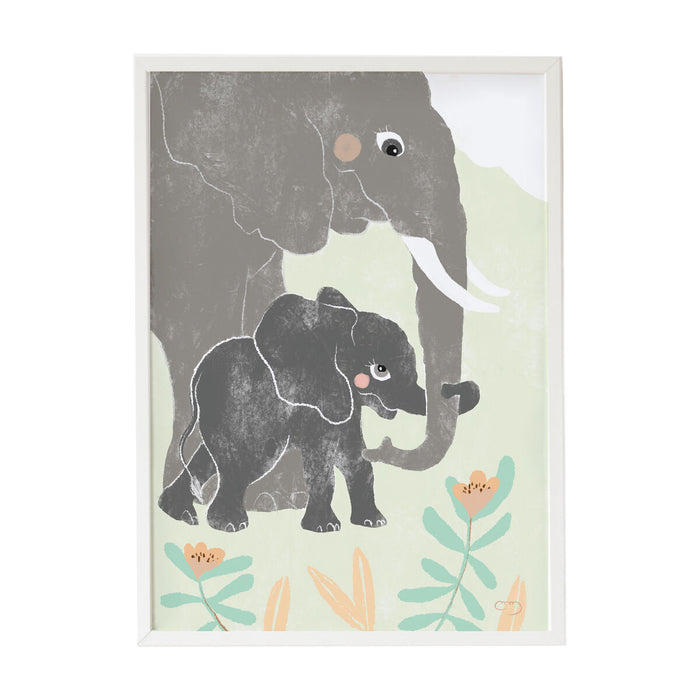 Tablou Crochetts Multicolor Lemn MDF 33 x 43 x 2 cm Elefant