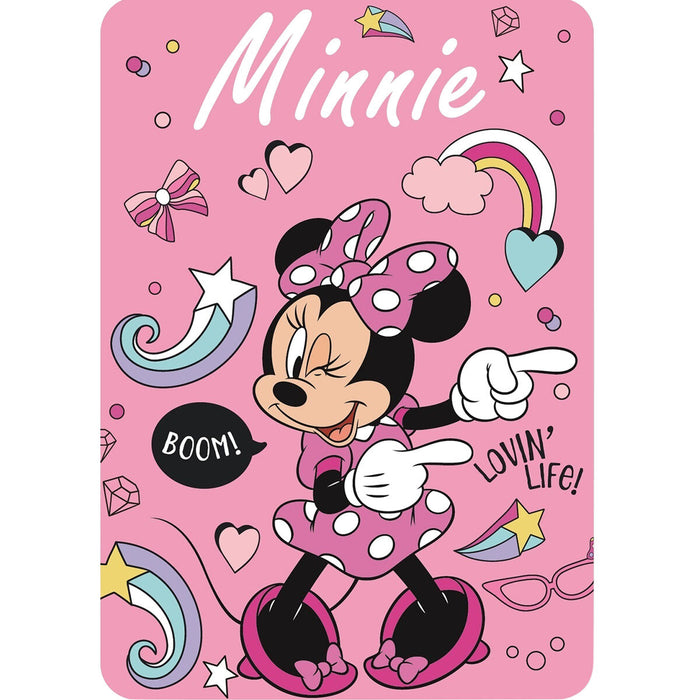 Pătură Minnie Mouse Me time 100 x 140 cm Roz deschis Poliester
