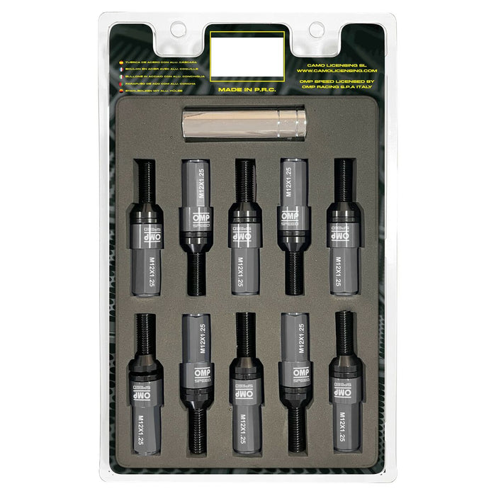 Set de șuruburi OMP OMPS09971202 28 mm Argintiu M12 x 1,25
