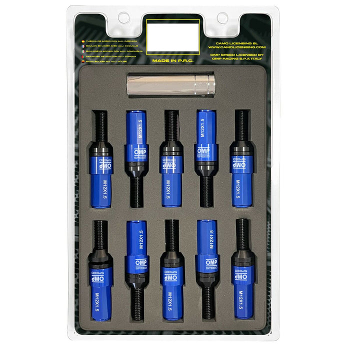 Set de șuruburi OMP OMPS09981207 28 mm Albastru M12 x 1,50