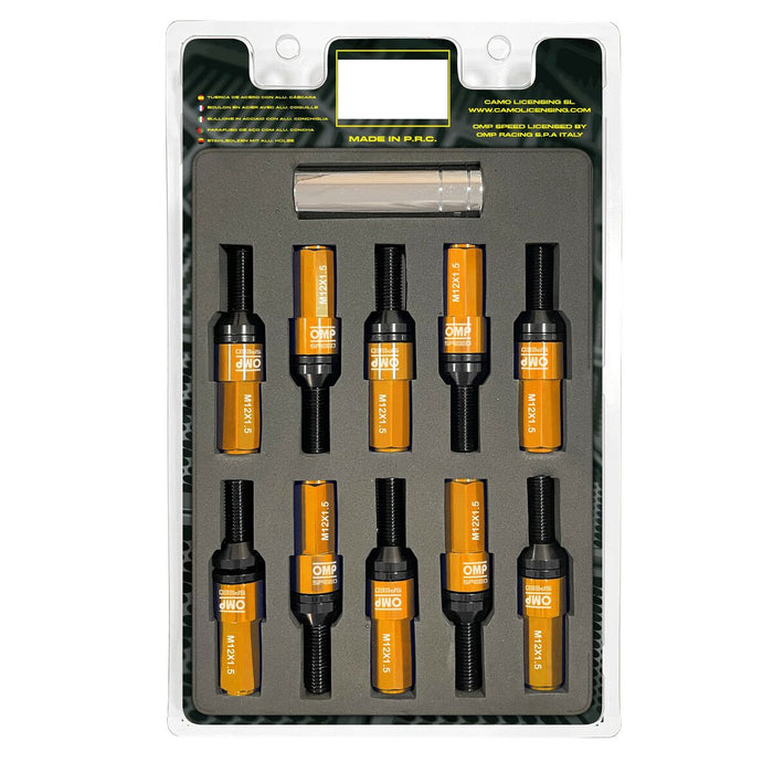 Set de șuruburi OMP OMPS09981210 28 mm Portocaliu M12 x 1,50