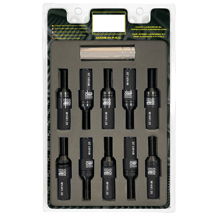 Set de șuruburi OMP OMPS09971401 28 mm Negru M14 x 1,25