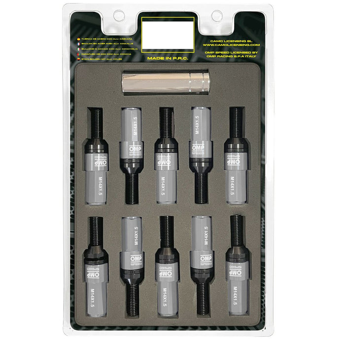 Set de șuruburi OMP OMPS09981404 28 mm Gri M14 x 1,50