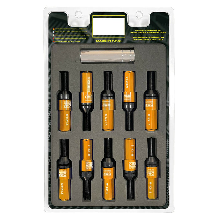Set de șuruburi OMP OMPS09981410 28 mm Portocaliu M14 x 1,50