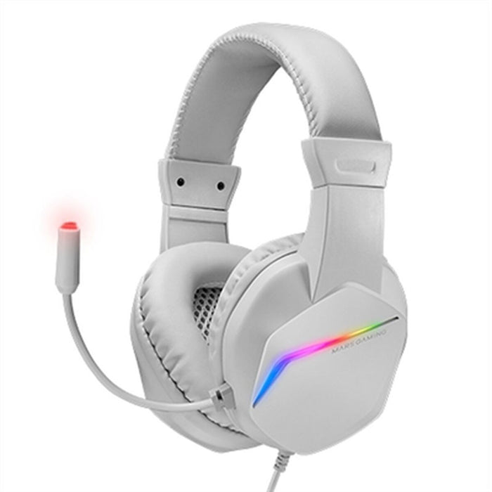 Cască cu Microfon Gaming Mars Gaming MH122 Alb