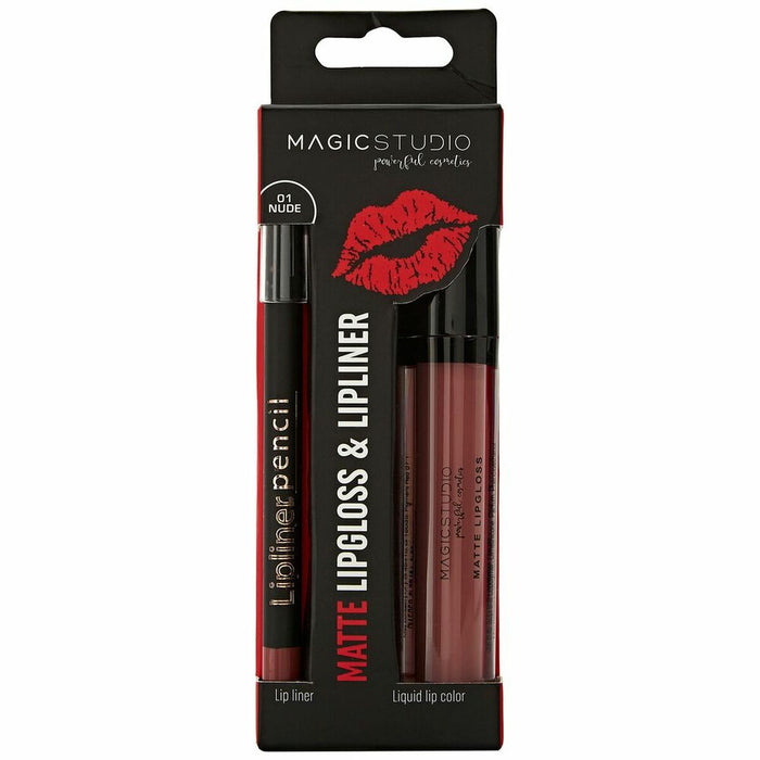 Set de Machiaj Magic Studio Matte Lipgloss & Lipliner (2 pcs)