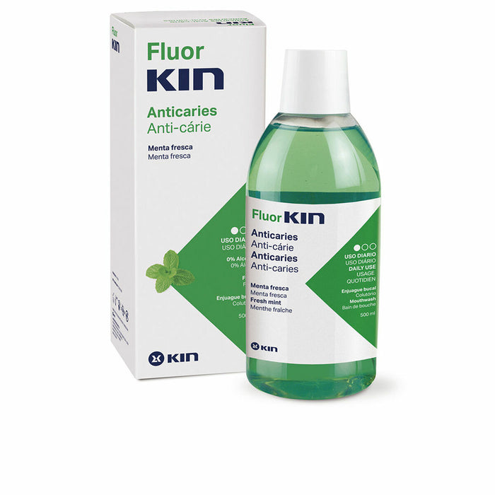 Apă de Gură Kin Fluorkin Mentă Anticarii 500 ml