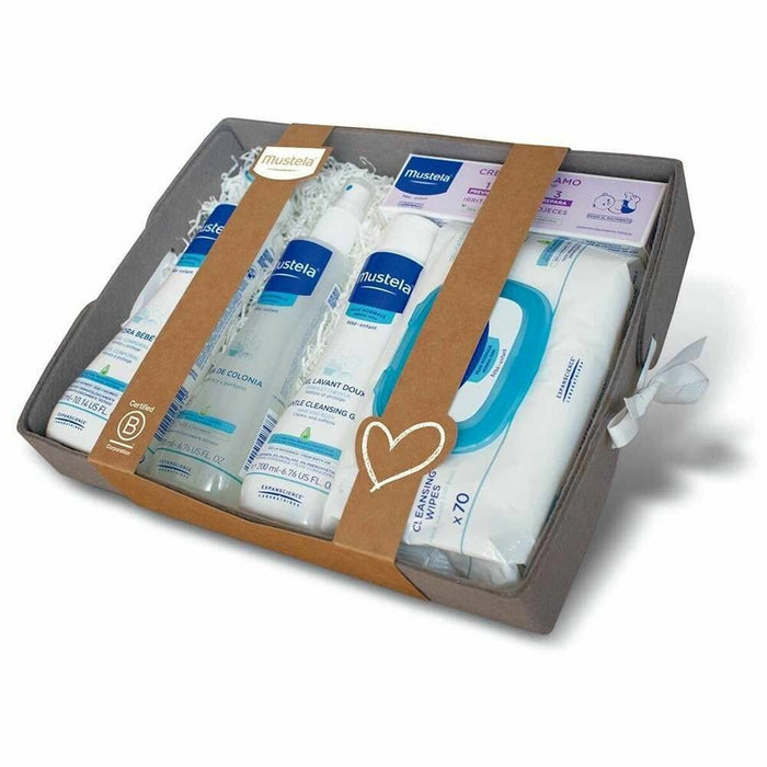 Set de igienă Mustela Canastilla Bebé Gris Lote Bebeluș 5 Piese