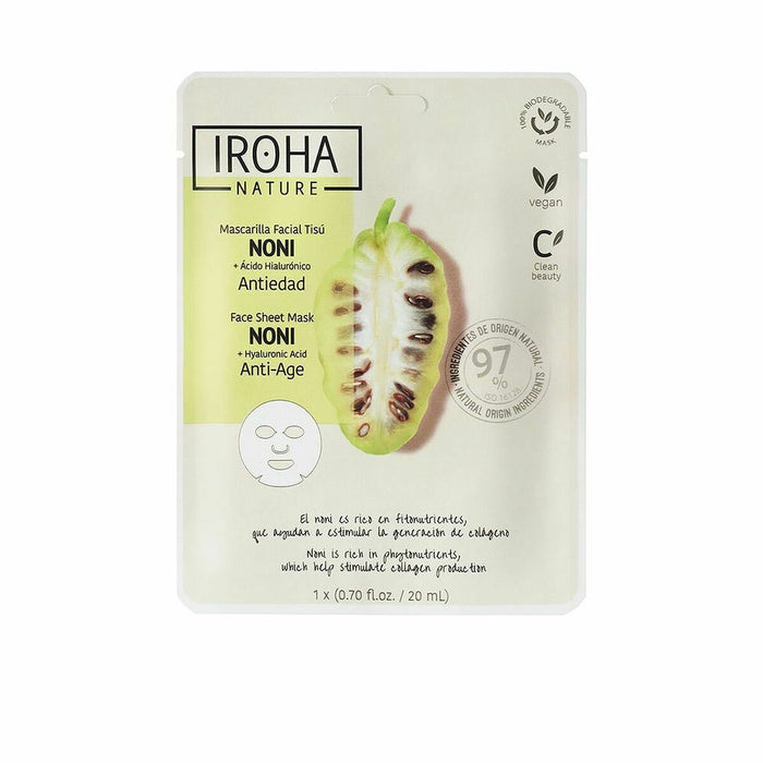Mască Hidratantă Anti-aging Iroha Nature Mask Acid Hialuronic (1 Unități) (20 ml)