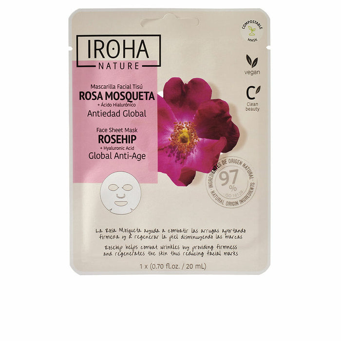 Mască Hidratantă Anti-aging Iroha Rosa Mosqueta (1 Unități)
