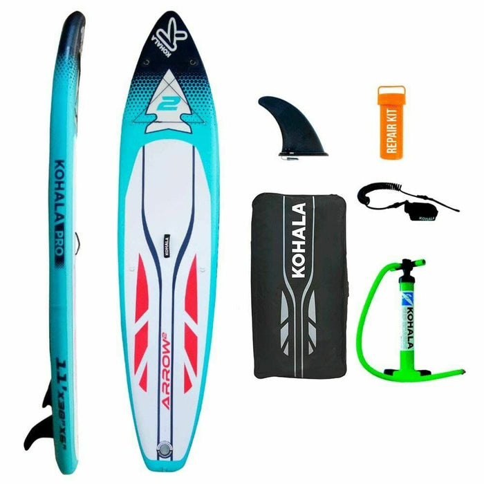 Placă gonflabilă de paddle surf cu accesorii Kohala Arrow 2 Albastru ( 335 x 75 x 15 cm)