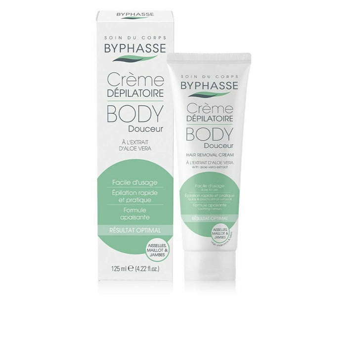 Cremă Epilatoare pentru Corp Byphasse Aloe Vera (125 ml)