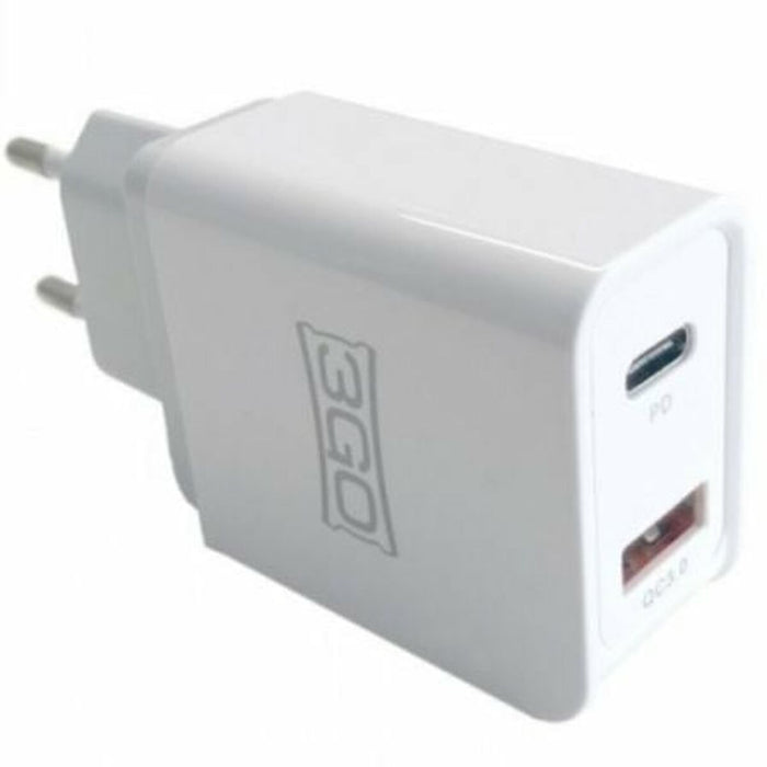 Încărcător de Perete 3GO ALMUSBCQC3 18 W Alb Multicolor (1 Unități)