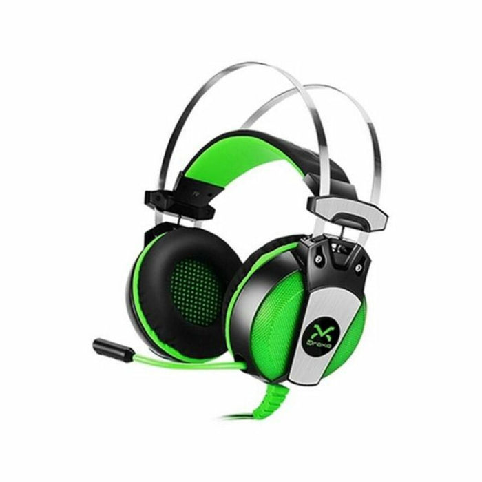 Căști cu Microfon Gaming Droxio HADLOK USB Negru Negru/Verde