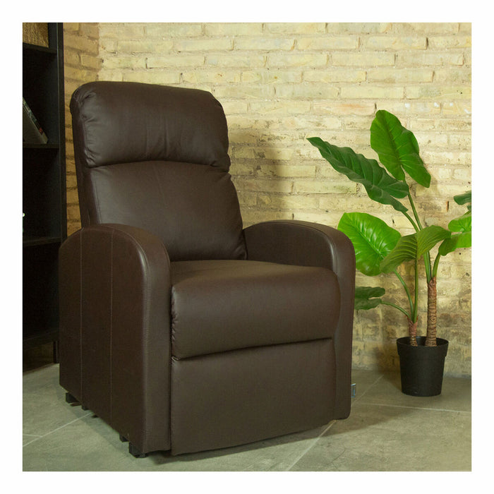 Fotoliu înclinat Astan Hogar Relax Manual Ciocolată Piele Sintetică