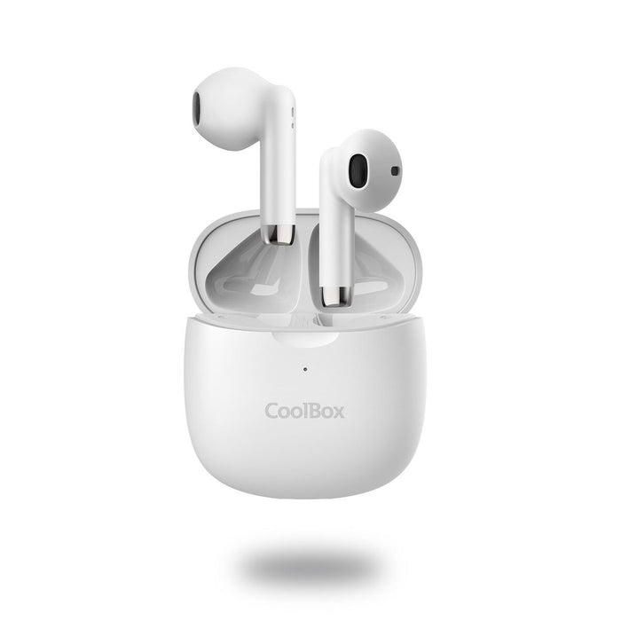 Căști Bluetooth cu Microfon CoolBox TWS-01 Alb