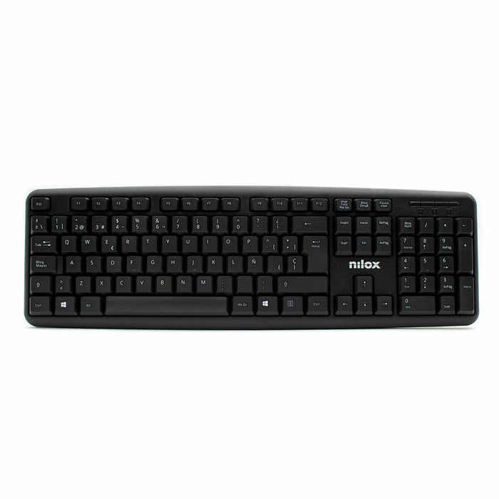Tastatură Nilox NXKBE000002 Qwerty Spaniolă Negru