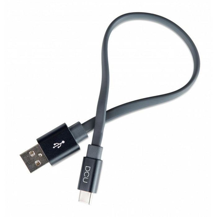 Cablu USB A la USB C DCU 30402045 Negru 20 cm