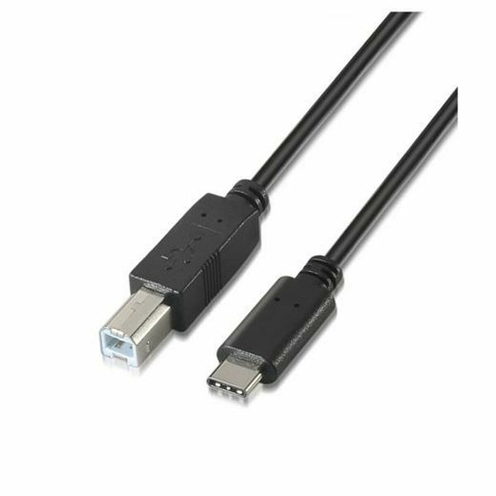 Cablu USB-C la USB B Aisens A107-0053 1 m Negru