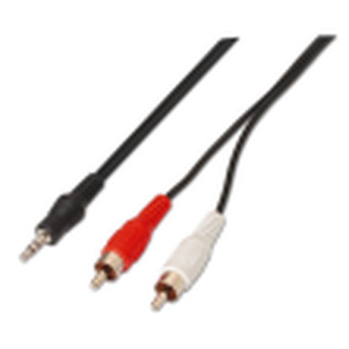 Cablu Audio Jack (3,5 mm) Aisens Negru 3 m
