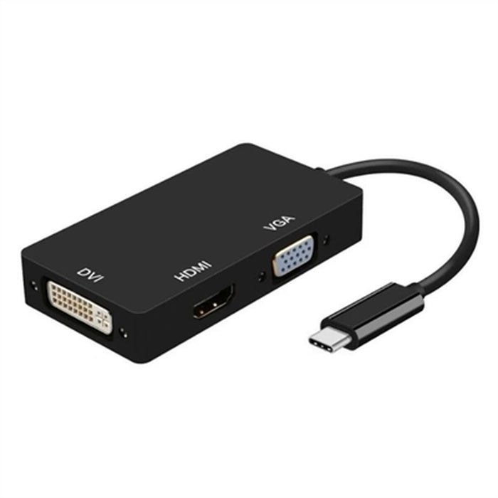 Adaptor USB-C la VGA/HDMI/DVI Aisens A109-0343 Negru 15 cm
