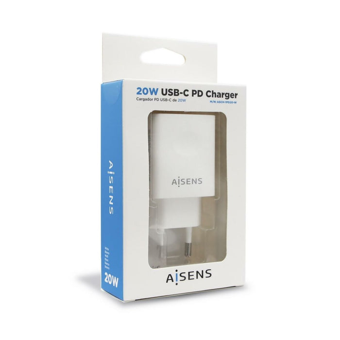 Încărcător Aisens Cargador USB-C PD 3.0 1 Puerto 1x USB-C 20 W, Blanco USB-C Alb