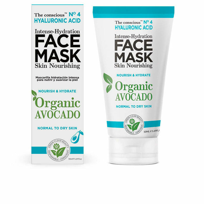 Mască de Față Hidratant The Conscious Hyaluronic Acid Avocado (50 ml)