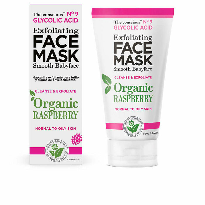 Mască Exfoliantă The Conscious Glycolic Acid Zmeură 50 ml