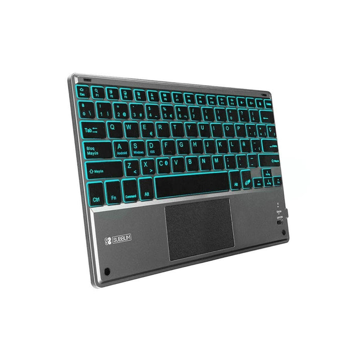Tastatură Bluetooth cu Suport pentru Tabletă Subblim SUB-KBT-SMBT51 Qwerty Spaniolă Multicolor Spaniolă