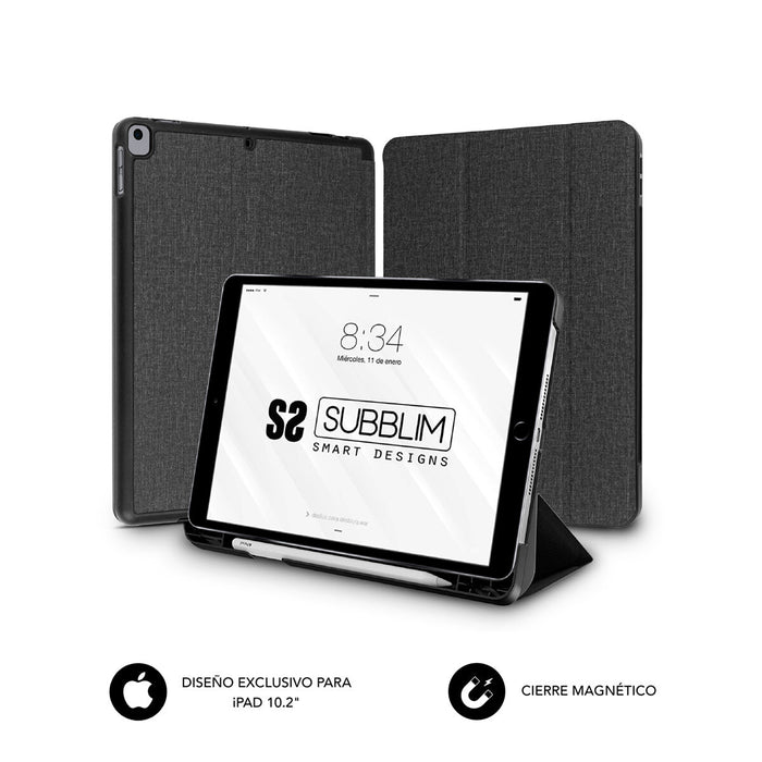 Husă pentru Tabletă Subblim FUNDA TABLET IPAD 10.2'' 9/8/7 Gen BLACK Negru 10,2"