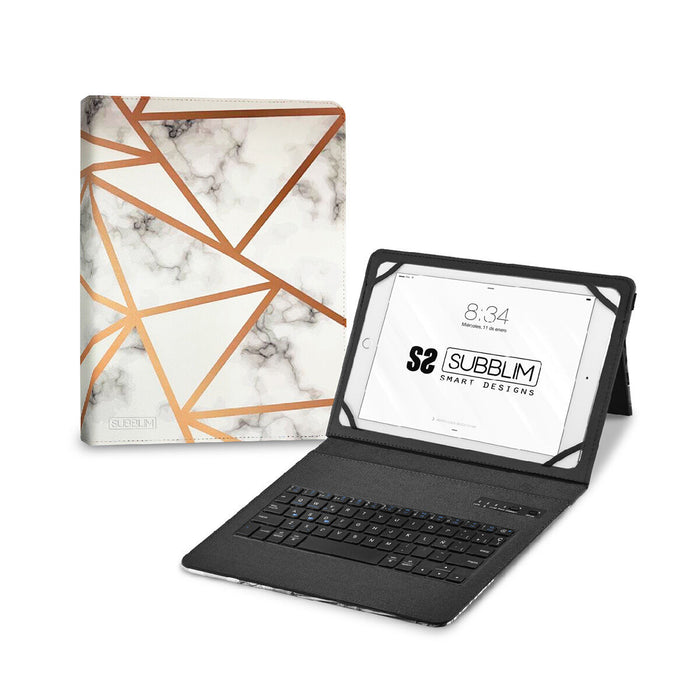 Tastatură Bluetooth cu Suport pentru Tabletă Subblim SUBKT5-BTTW10 Qwerty Spaniolă Multicolor Spaniolă