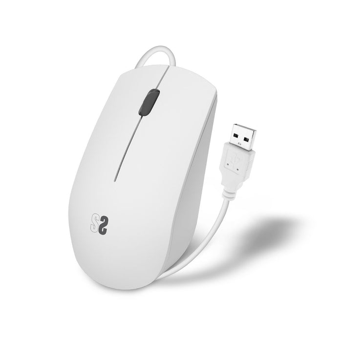 Mouse Subblim SUBMOB2BS002 Alb 1200 DPI