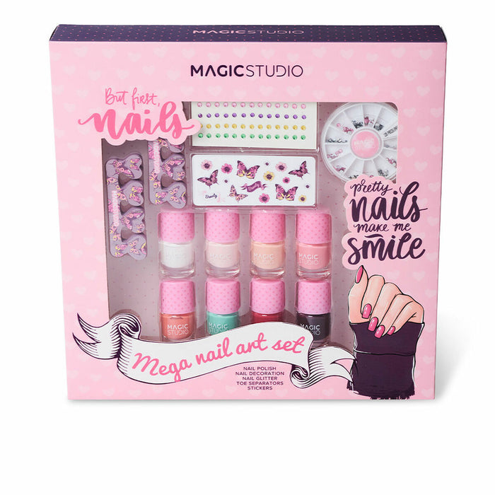 Set de Machiaj pentru Copii Magic Studio Mega Nail Art 13 Piese