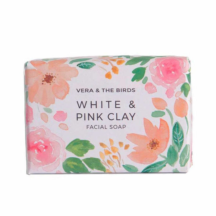 Bucată de Săpun Solid Natural White & Pink Clay Vera & The Birds White Pink Clay 100 g