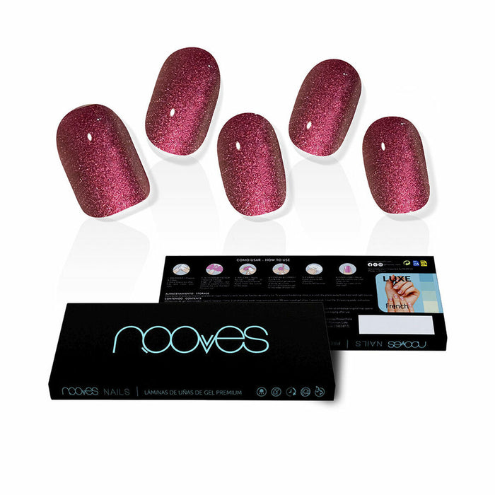 Unghii false Nooves Ruby Claret Gel Auto-adezivi