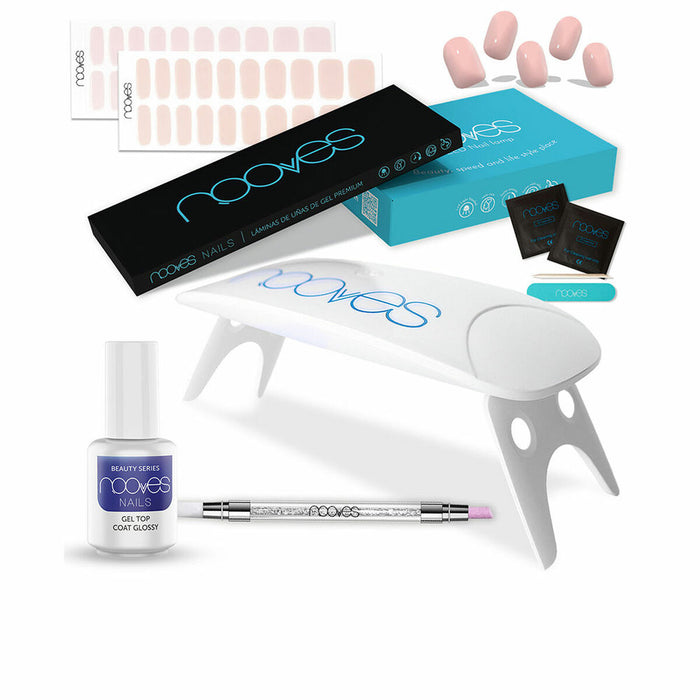 Set de Manichiură Nooves Premium Roz deschis Folii de unghii cu gel 8 Piese