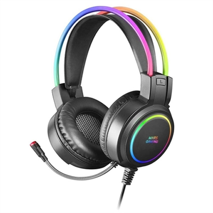 Căști cu Microfon Mars Gaming MHRGB Negru
