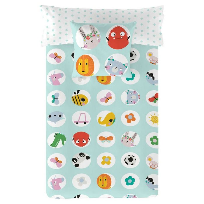 Capac nordic Lemon Ribbon Points Reversibil/ă Pat 80/90 (150 x 220 cm)