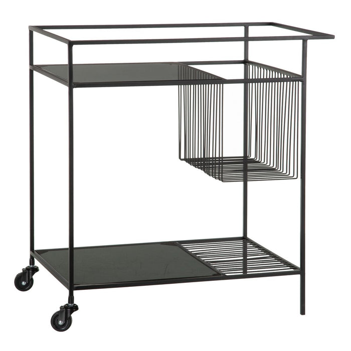 Coș de Bucătărie 67 x 40 x 70 cm Geam Negru Metal