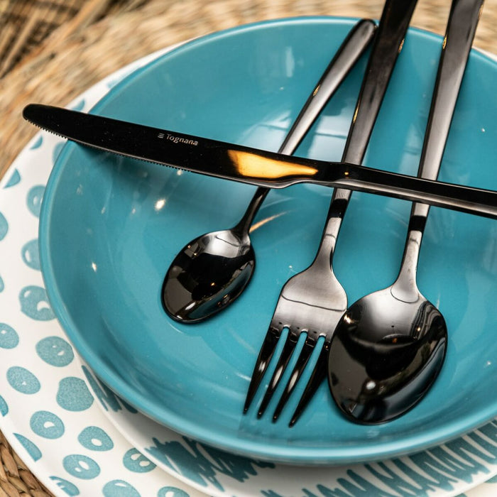 Set de Tacâmuri Negru Oțel inoxidabil 24 Piese