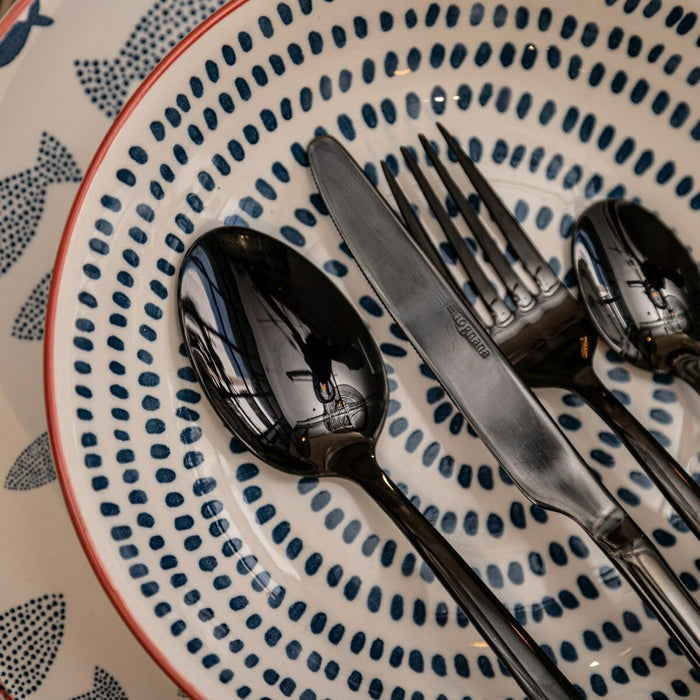 Set de Tacâmuri Negru Oțel inoxidabil 24 Piese