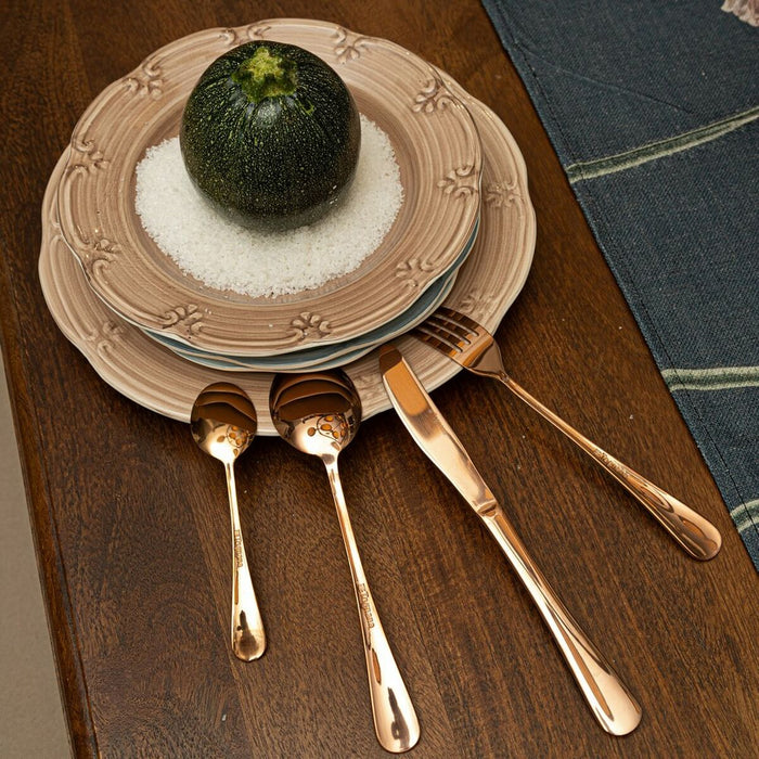 Set de Tacâmuri Negru Oțel inoxidabil 24 Piese