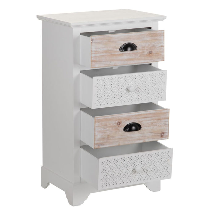 Dulap cu Sertare LOVE 45 x 33 x 77 cm Alb Lemn de brad