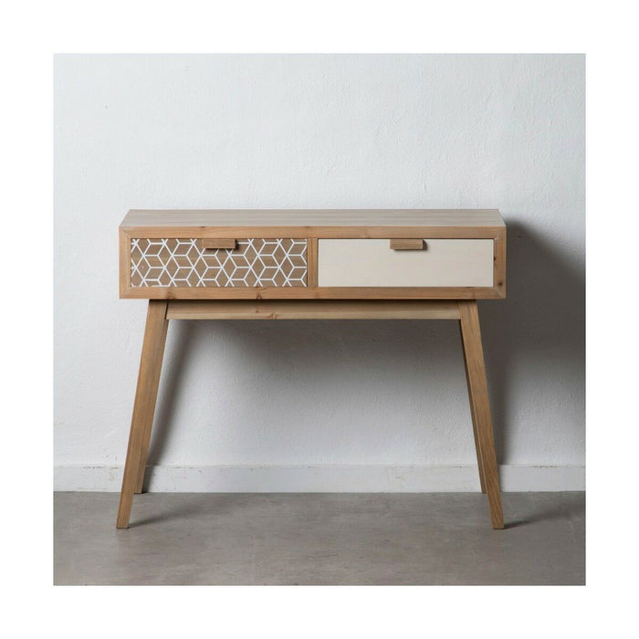 Mobilier pentru Hol KENSY 95 x 40 x 75 cm Natural Lemn Alb