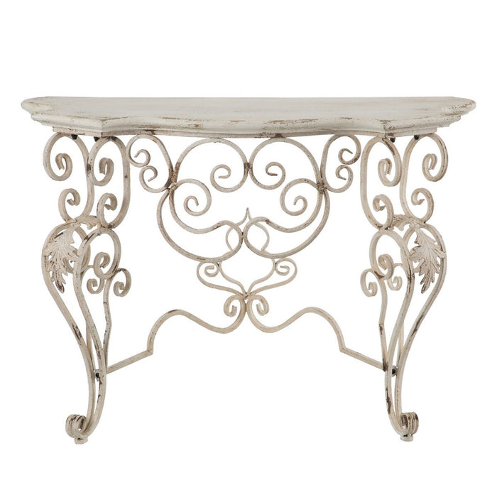 Mobilier pentru Hol 112,5 x 43,5 x 80 cm Metal Lemn Alb