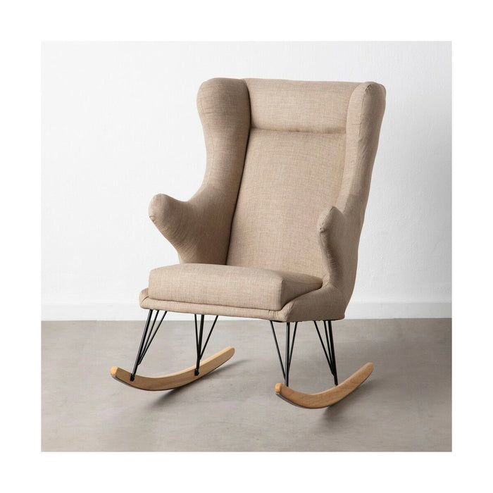 Scaun Balansoar 70 x 91 x 109 cm Țesut Sintetic Lemn Gri Maroniu