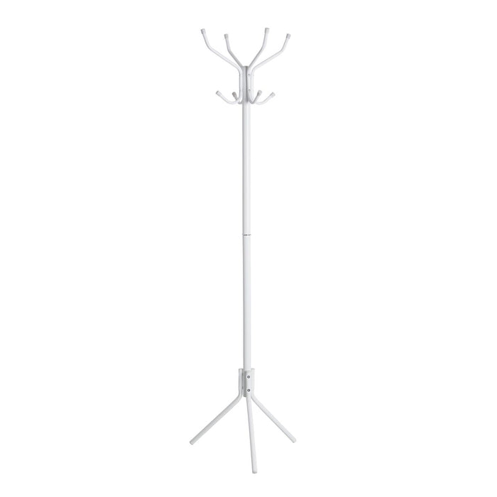 Stojan na klobouky 45 x 45 x 172 cm Metal Alb