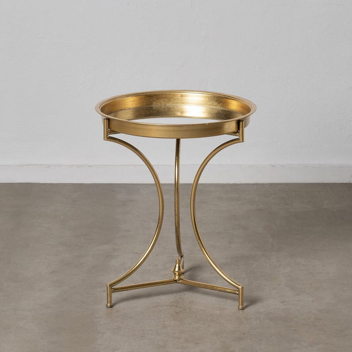 Masa laterală 51 x 51 x 63 cm Geam Auriu* Metal